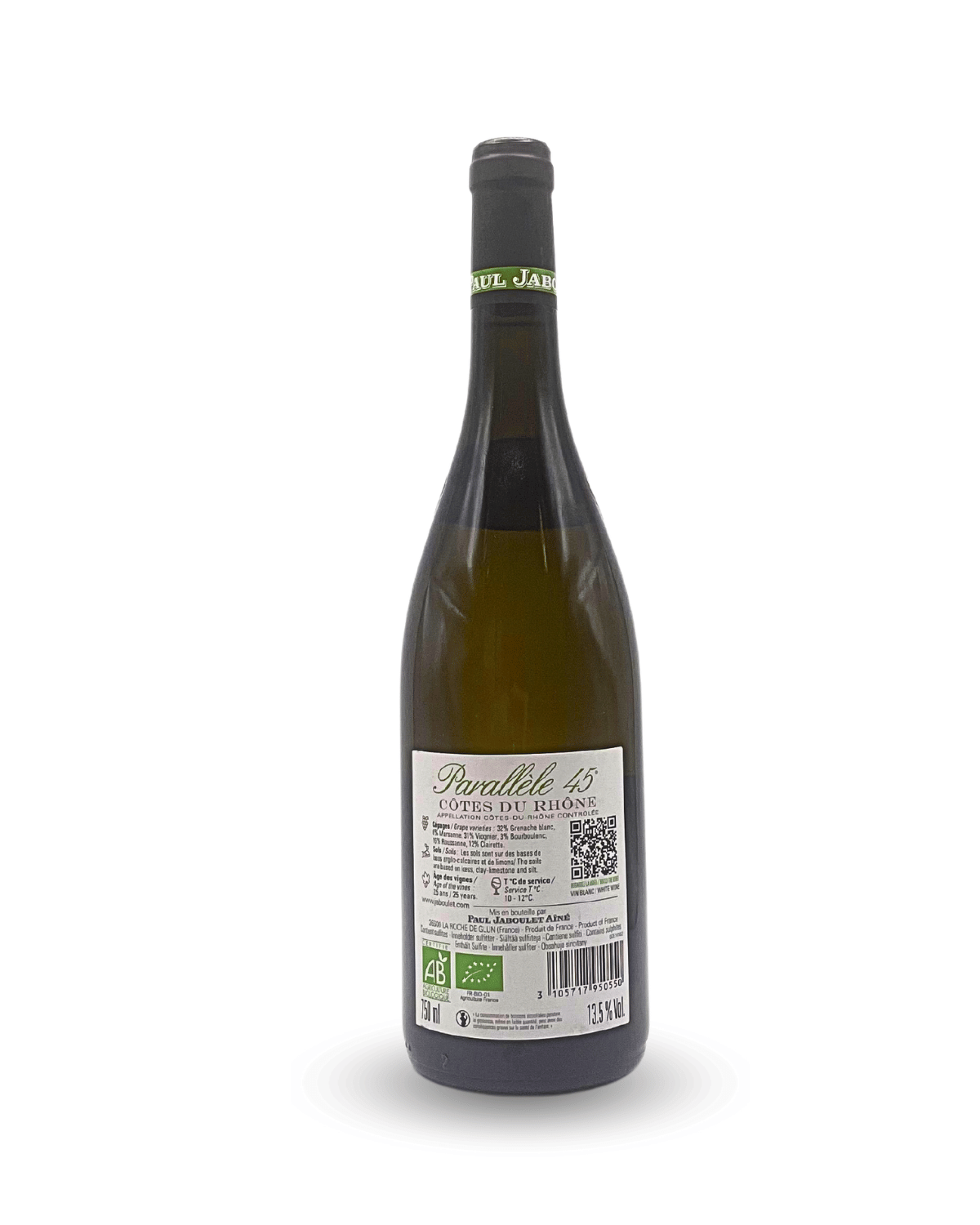 Côtes du Rhône Parallèle 45 Blanc, Jaboulet Ainé Bio, 2022