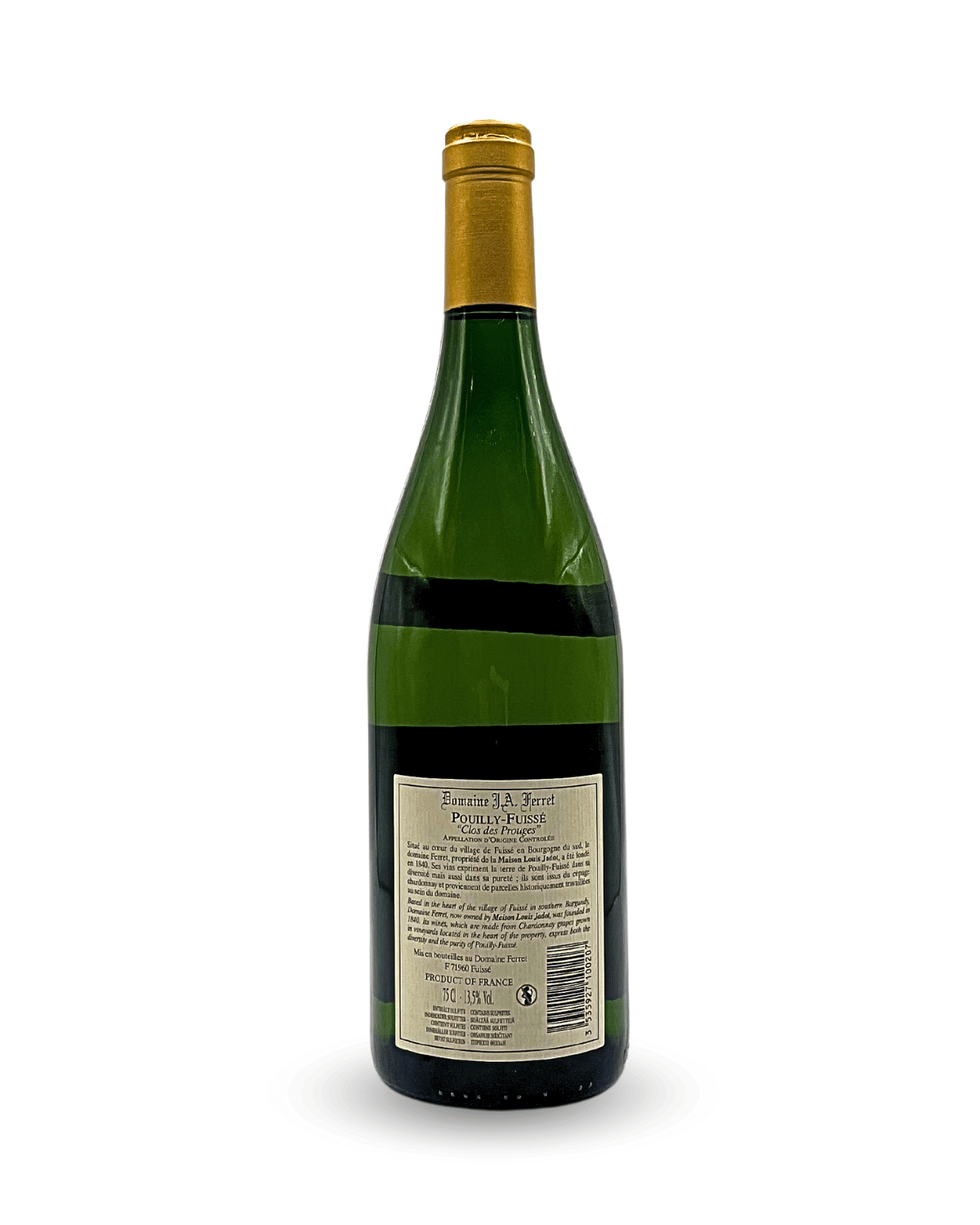 Pouilly Fuissé, "Le Clos des prouges",  Tête de Cru, J.A. Ferret, 2015